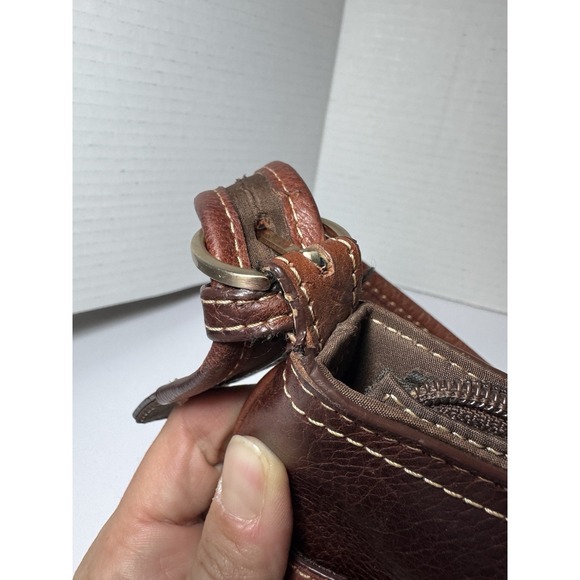 Etienne Aigner Vintage Leather Shoulder Bag Medium Brown Brass Hardware EUC - Picture 6 of 14